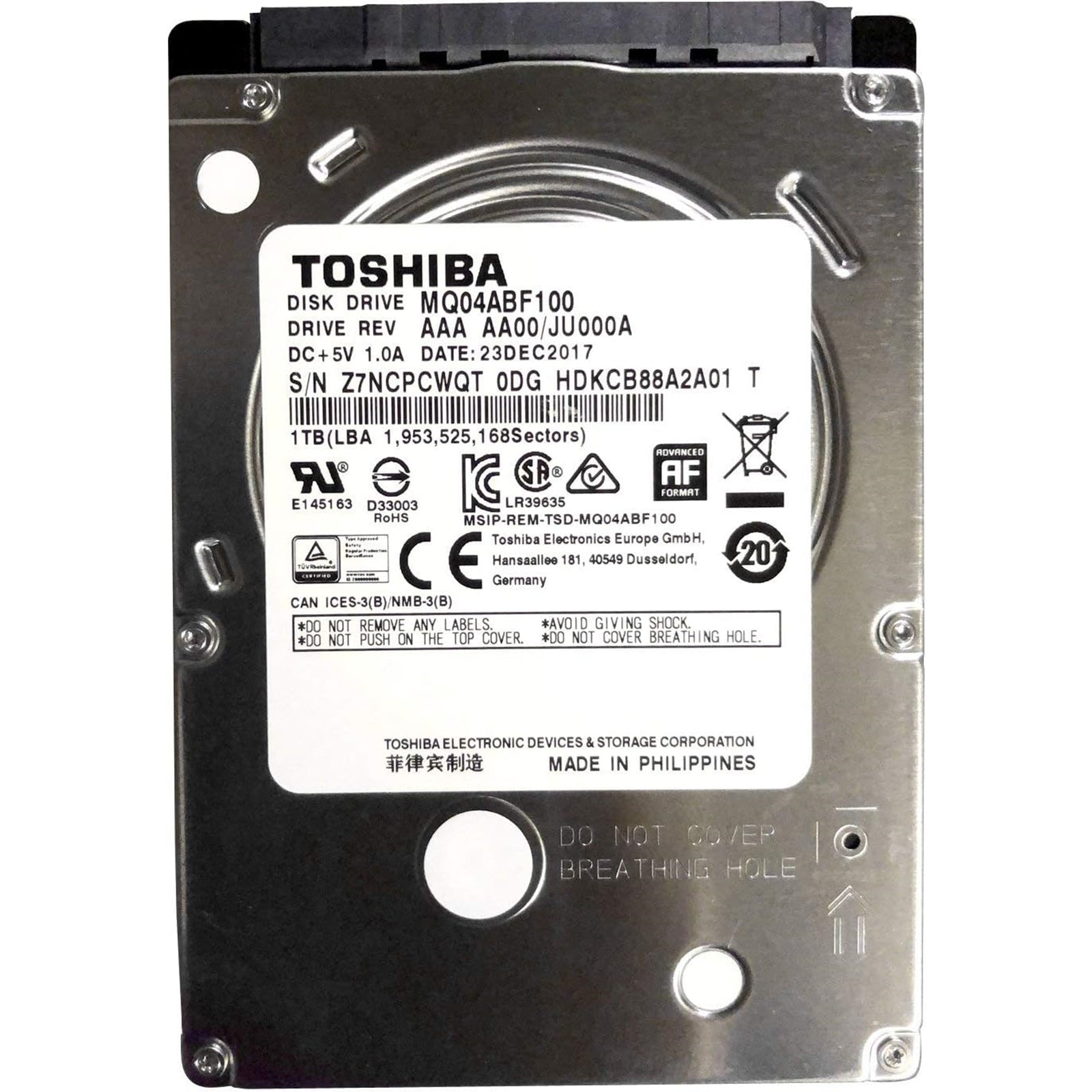 Toshiba MQ04ABF100 1TB 2.5 Toshiba MQ04ABF100 1TB 2.5